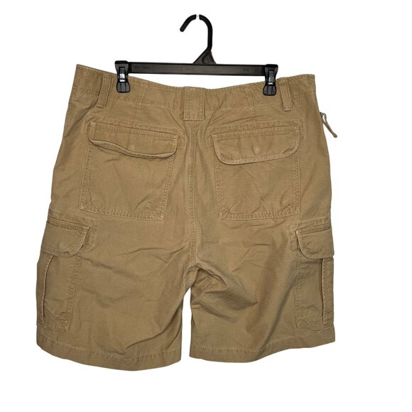 LL Bean Allagash Cargo Ripstop Shorts Mens Size 35 Tan  Hiking Outdoors #503740 - Picture 2 of 11